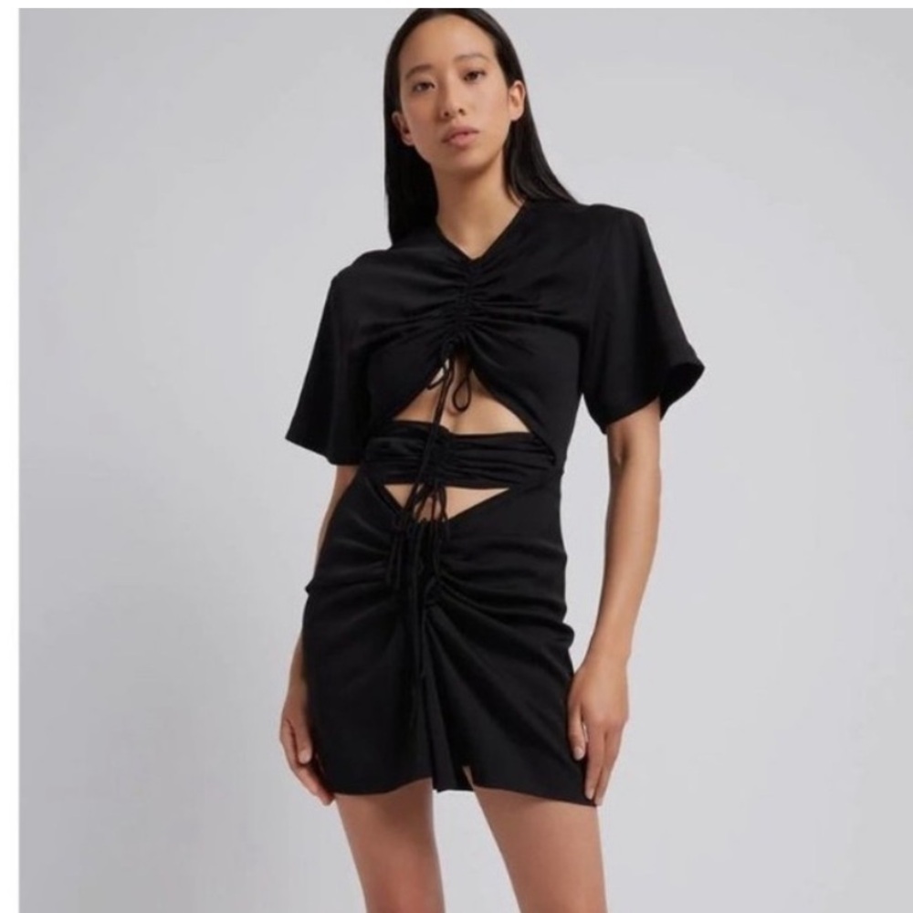 Christopher Esber Ruched Multi Tie Mini Dress Black - Picture 4 of 5
